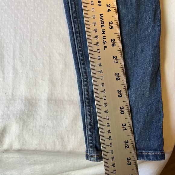 Hollister Women Jeans Leggings size 9S / W29 L26 Blue Mid Rise Stretch Boot Cut - Picture 4 of 10